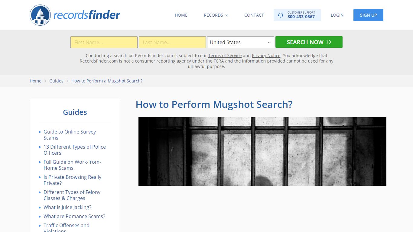 8 Free Ways to Find Your Past and Current Mugshots - RecordsFinder